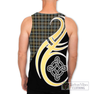 Campbell Argyll Weathered Tartan Men's Tank Top with Family Crest and Celtic Symbol Style