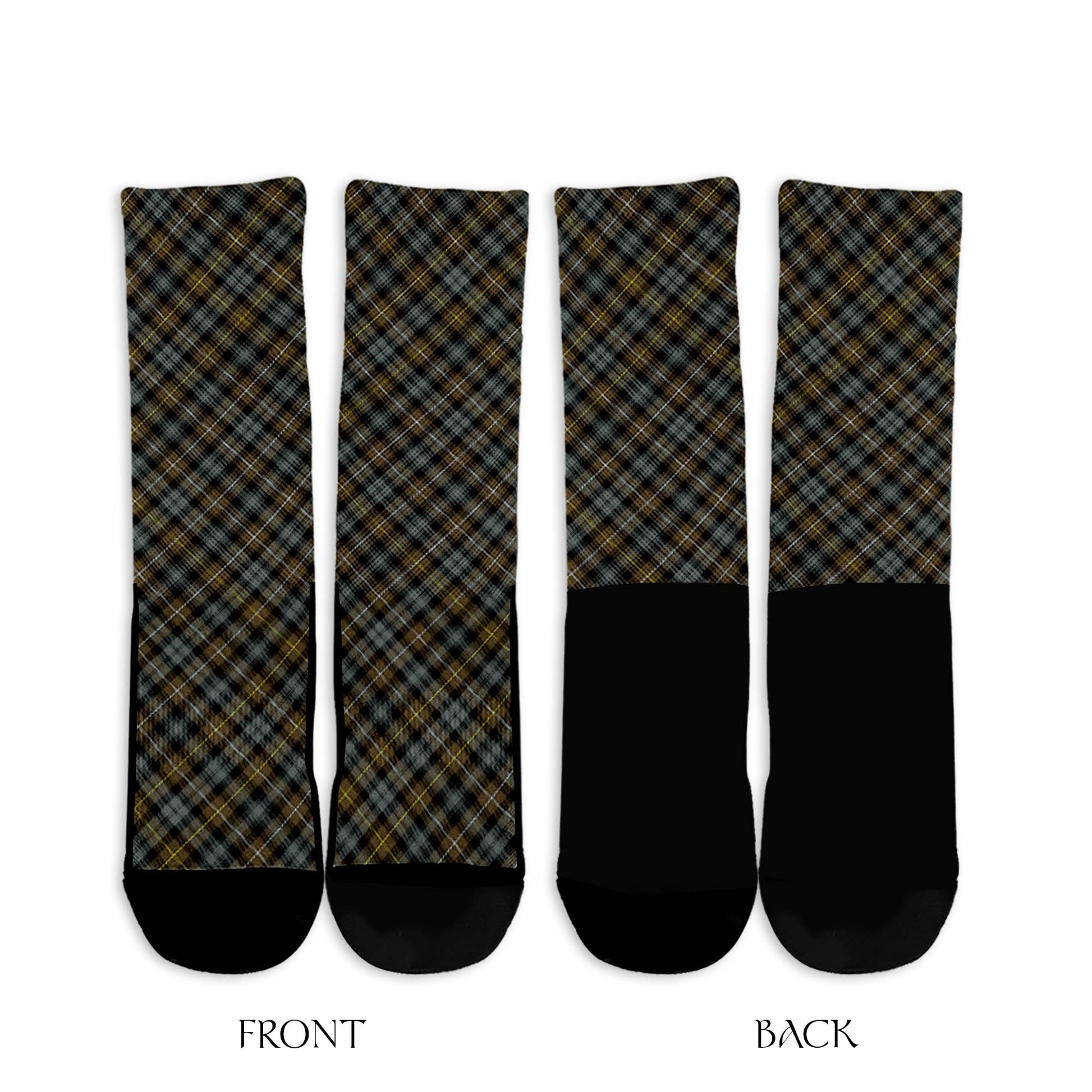 Campbell Argyll Weathered Tartan Crew Socks Cross Tartan Style - Tartanvibesclothing