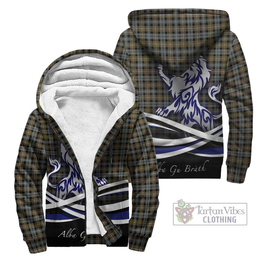 Campbell Argyll Weathered Tartan Sherpa Hoodie with Alba Gu Brath Regal Lion Emblem Unisex - Tartanvibesclothing Shop