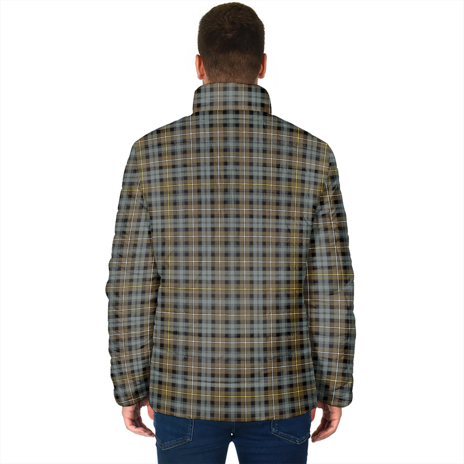 Campbell Argyll Weathered Tartan Padded Jacket with Family Crest - Tartan Vibes Clothing