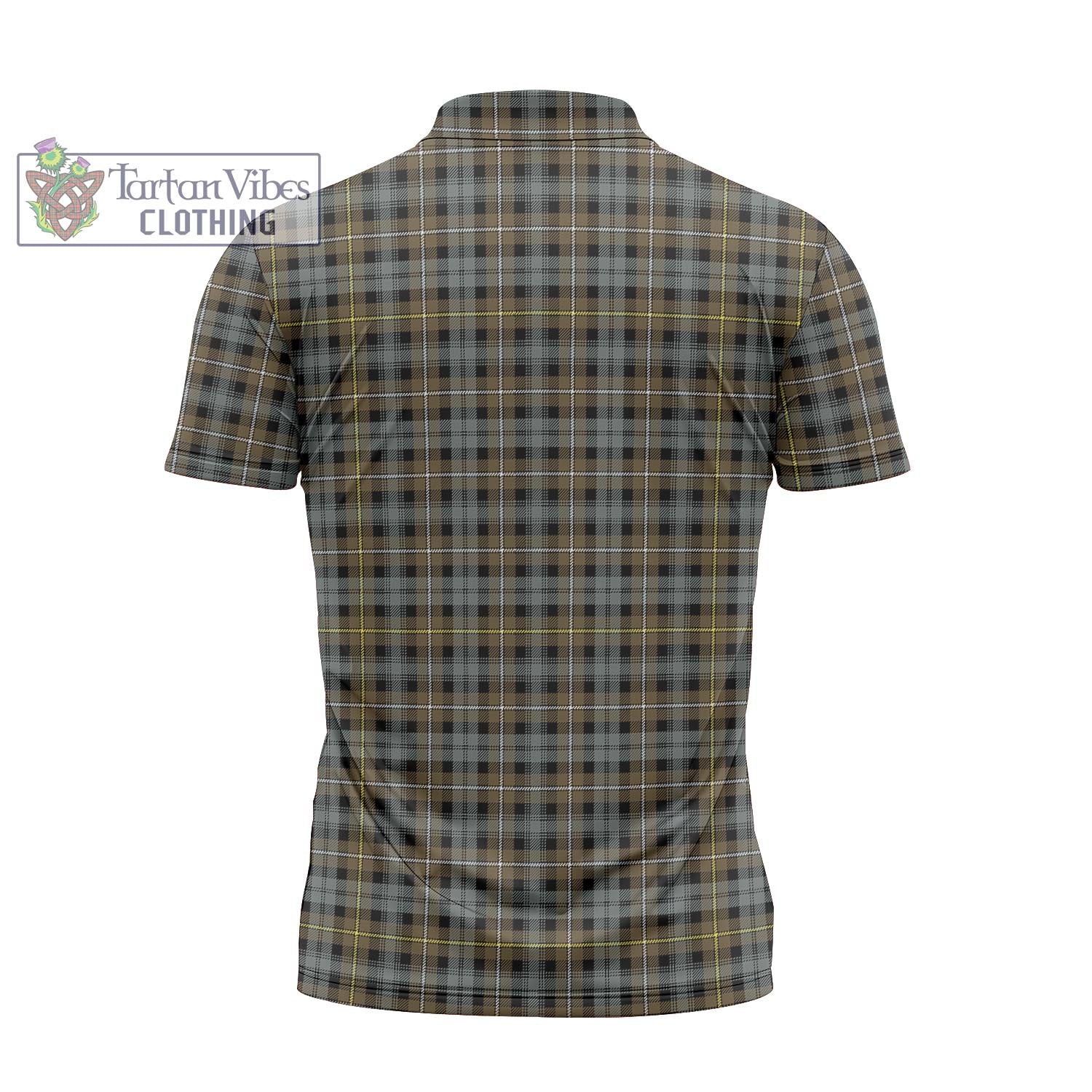 Tartan Vibes Clothing Campbell Argyll Weathered Tartan Zipper Polo Shirt with Family Crest