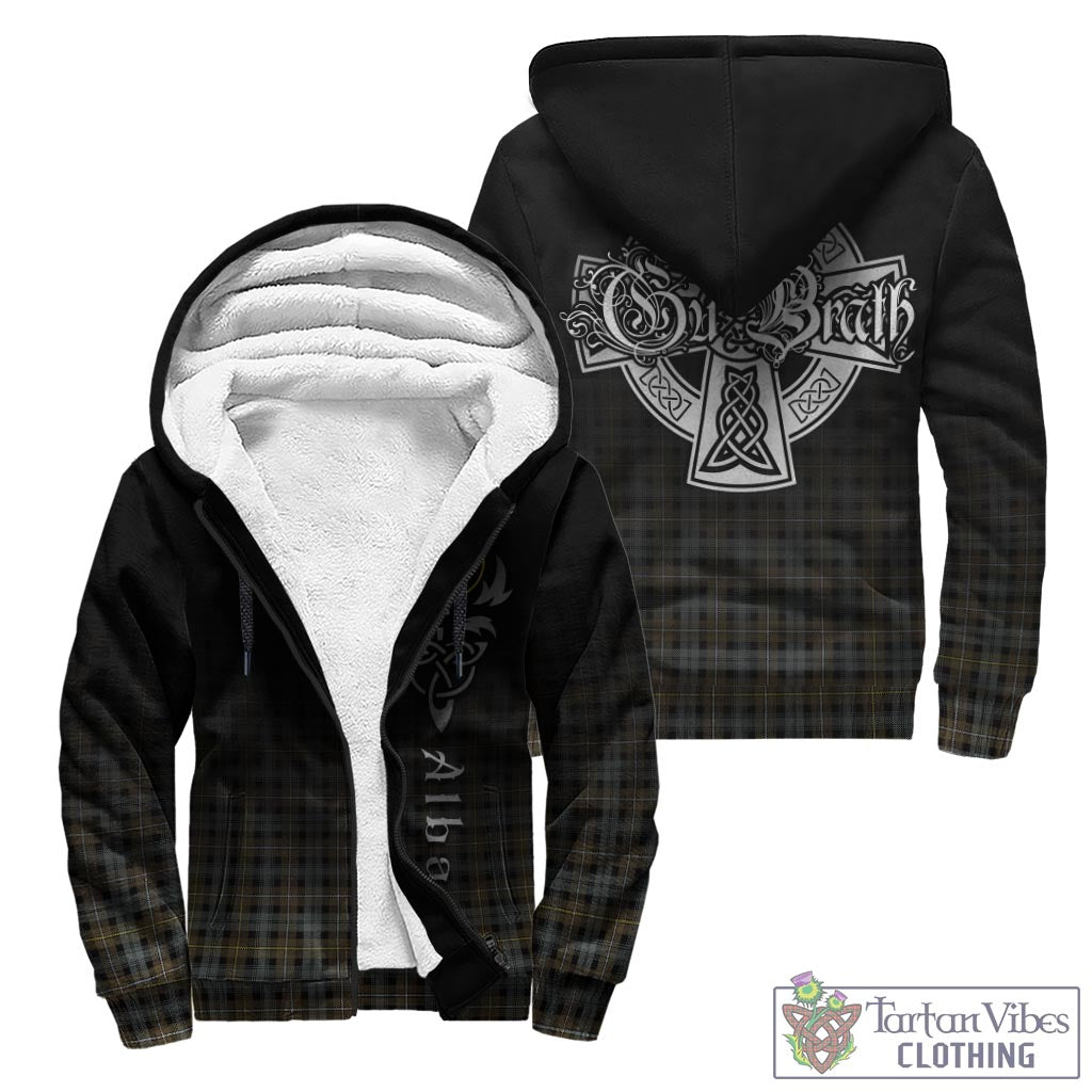 Tartan Vibes Clothing Campbell Argyll Weathered Tartan Sherpa Hoodie Featuring Alba Gu Brath Family Crest Celtic Inspired