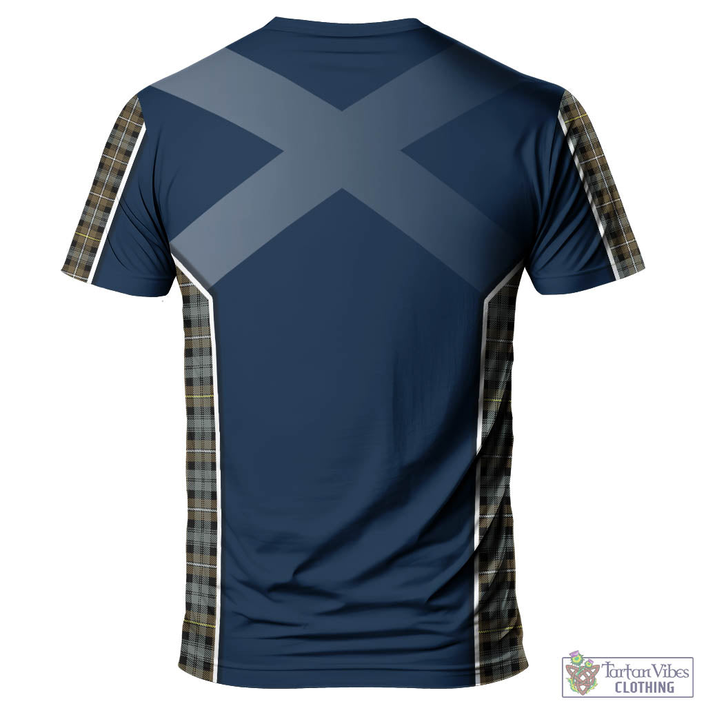 Tartan Vibes Clothing Campbell Argyll Weathered Tartan T-Shirt with Family Crest and Scottish Thistle Vibes Sport Style