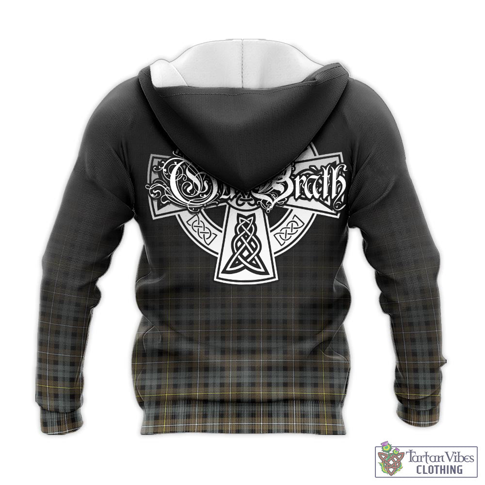 Tartan Vibes Clothing Campbell Argyll Weathered Tartan Knitted Hoodie Featuring Alba Gu Brath Family Crest Celtic Inspired