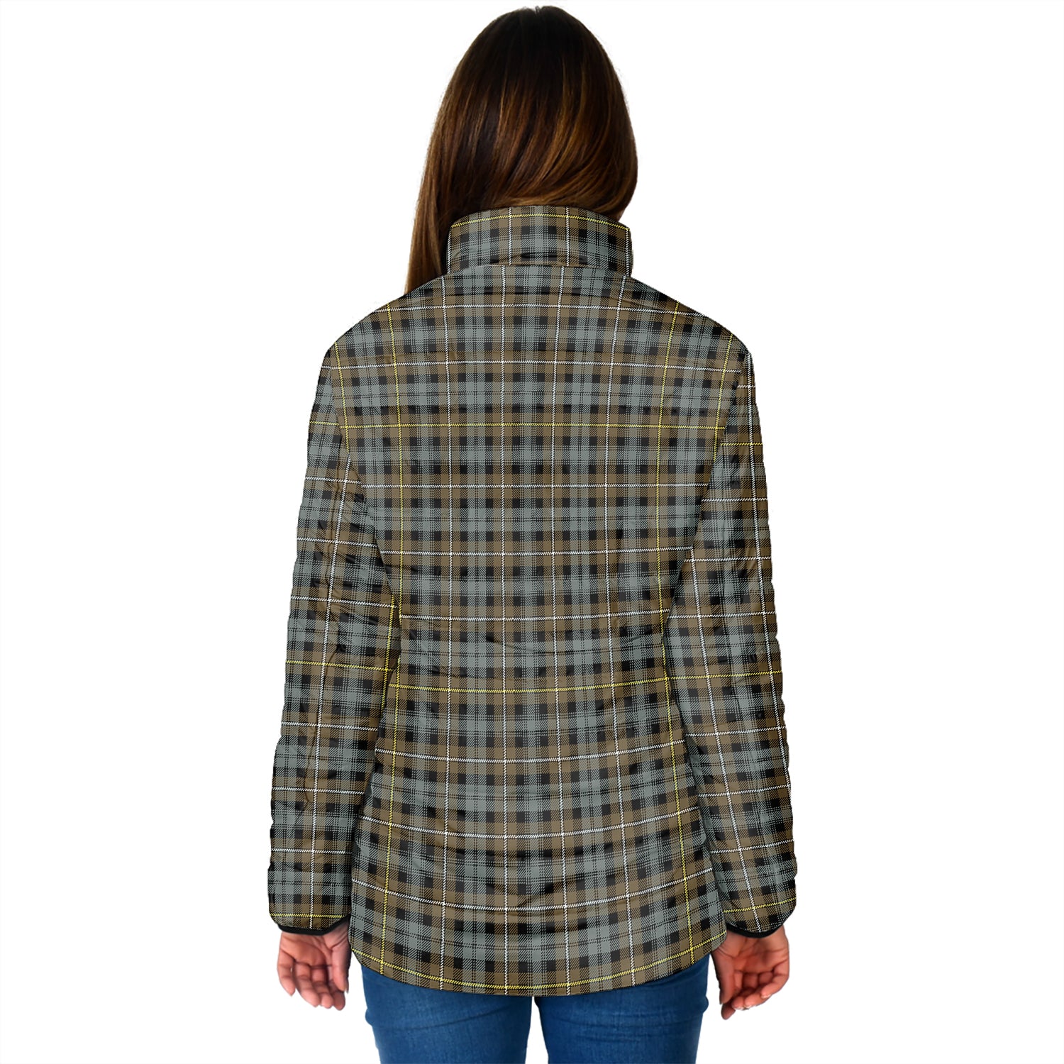 Campbell Argyll Weathered Tartan Padded Jacket with Family Crest - Tartan Vibes Clothing