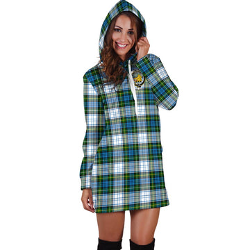Campbell Dress Tartan Hoodie Dress with Family Crest