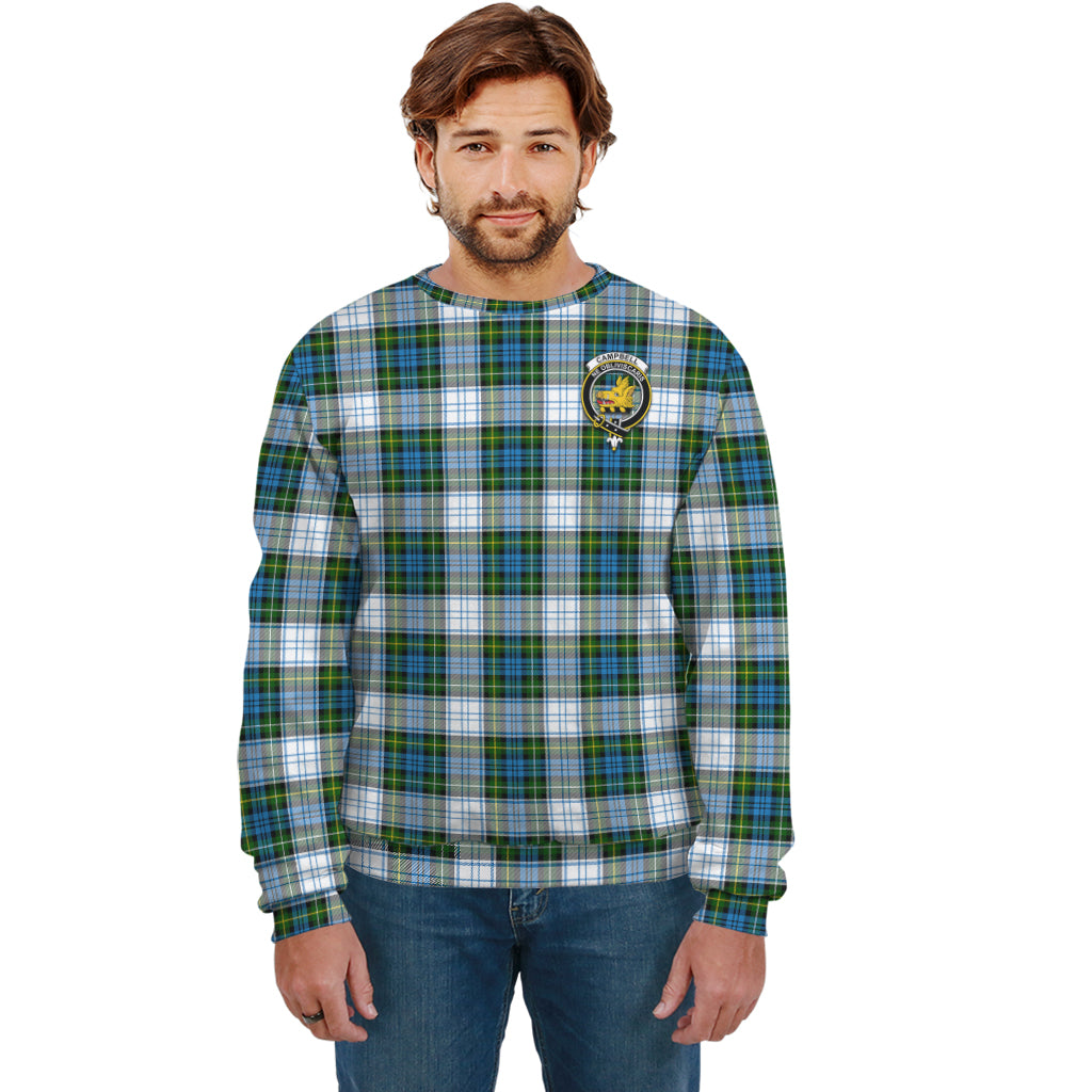 Campbell Dress Tartan Sweatshirt with Family Crest Unisex - Tartan Vibes Clothing