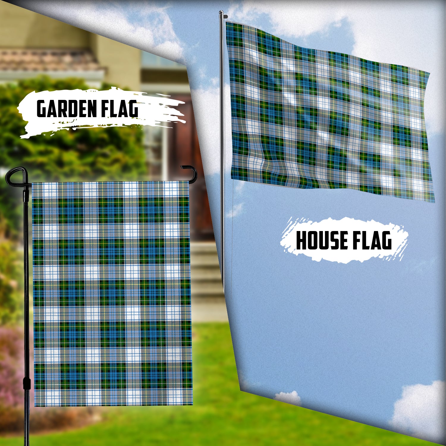 Campbell Dress Tartan Flag Garden Flag (Vertical) - Tartan Vibes Clothing