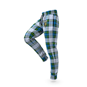 Campbell Dress Tartan Joggers Pants with Family Crest