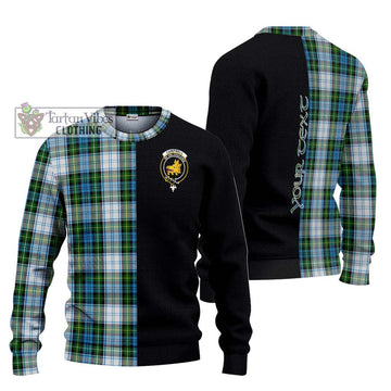 Campbell Dress Tartan Ugly Sweater with Family Crest and Half Of Me Style