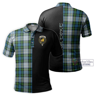 Campbell Dress Tartan Polo Shirt with Family Crest and Half Of Me Style