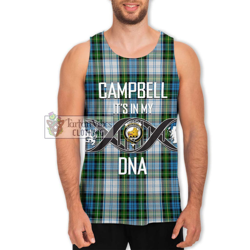 Campbell Dress Tartan Men's Tank Top with Family Crest DNA In Me Style Men - Tartanvibesclothing Shop