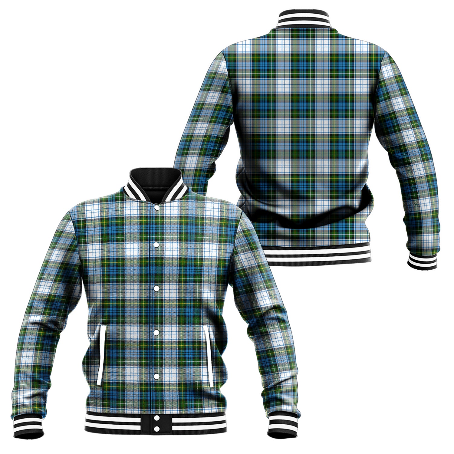 Campbell Dress Tartan Baseball Jacket Unisex - Tartan Vibes Clothing