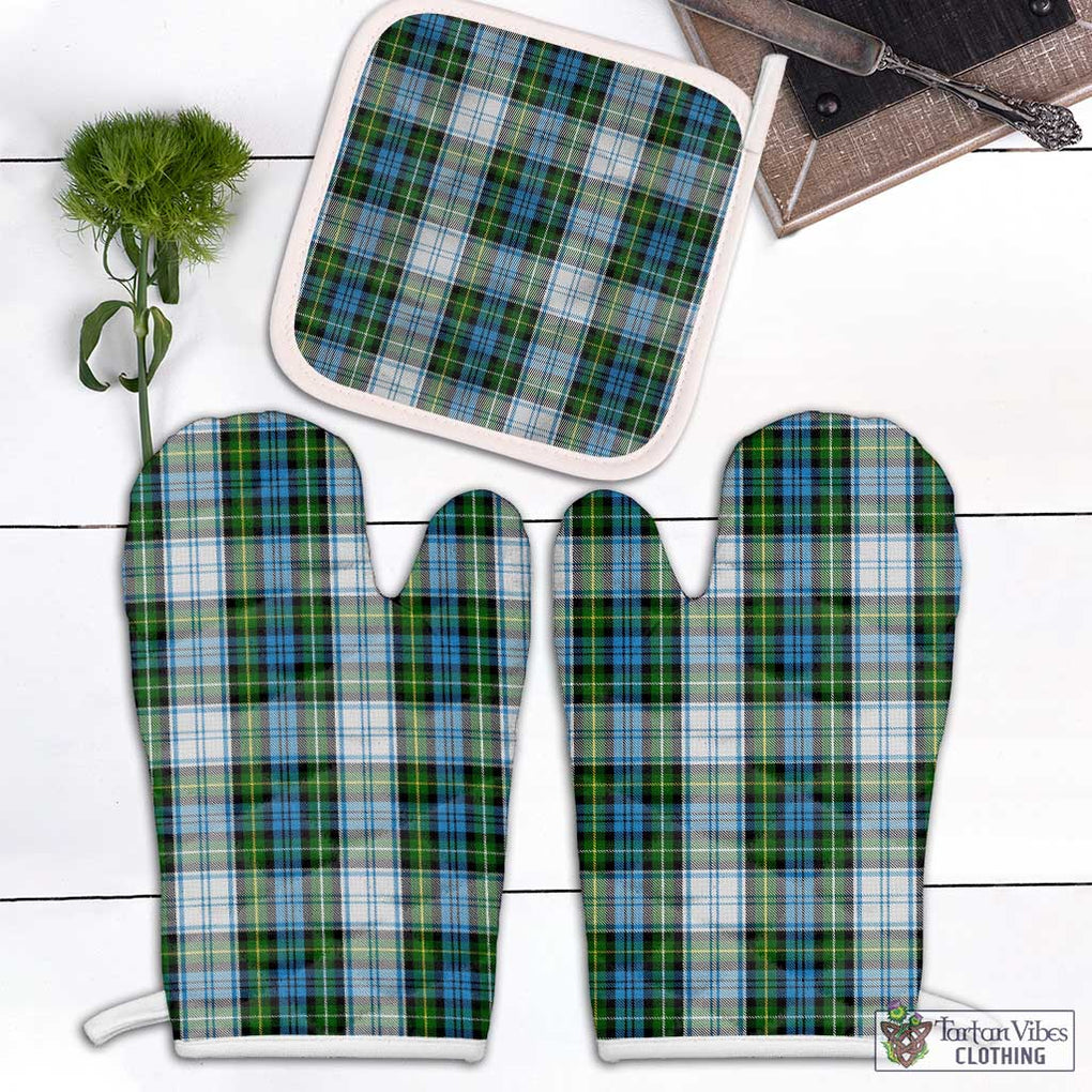 Campbell Dress Tartan Combo Oven Mitt & Pot-Holder Combo 1 Oven Mitt & 1 Pot-Holder White - Tartan Vibes Clothing