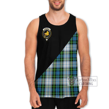 Campbell Dress Tartan Men's Tank Top with Family Crest and Military Logo Style