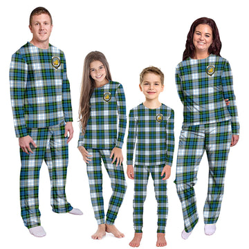 Campbell Dress Tartan Pajamas Family Set with Family Crest