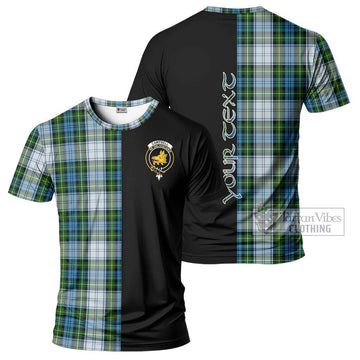 Campbell Dress Tartan T-Shirt with Family Crest and Half Of Me Style