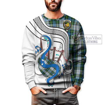 Campbell Dress Tartan Sweatshirt with Epic Bagpipe Style