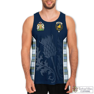 Campbell Dress Tartan Men's Tanks Top with Family Crest and Scottish Thistle Vibes Sport Style