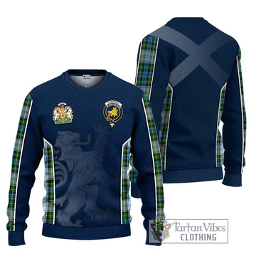 Campbell Dress Tartan Ugly Sweater with Family Crest and Lion Rampant Vibes Sport Style