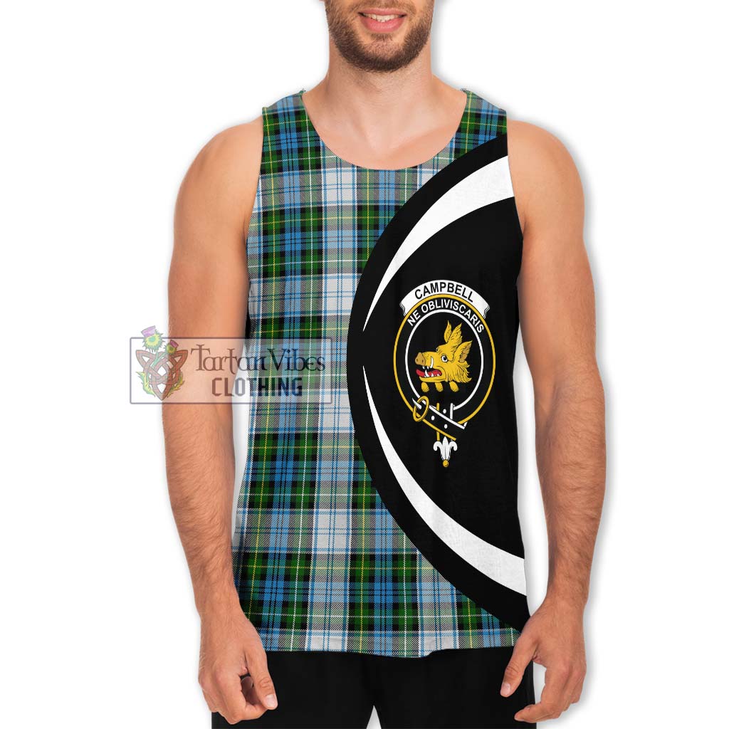 Campbell Dress Tartan Men's Tank Top with Family Crest Circle Style Men - Tartan Vibes Clothing