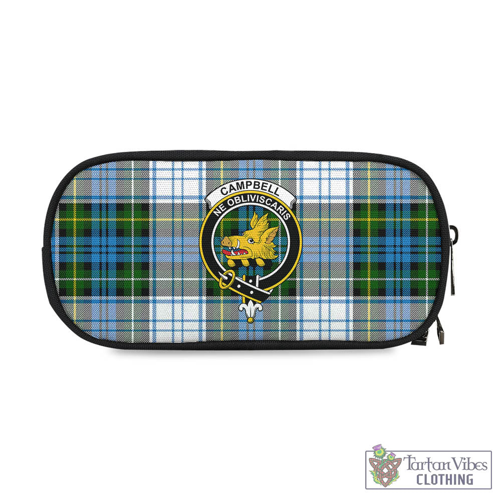 Tartan Vibes Clothing Campbell Dress Tartan Pen and Pencil Case with Family Crest