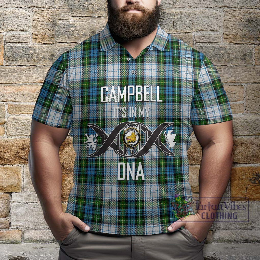 Campbell Dress Tartan Polo Shirt with Family Crest DNA In Me Style Kid - Tartanvibesclothing Shop