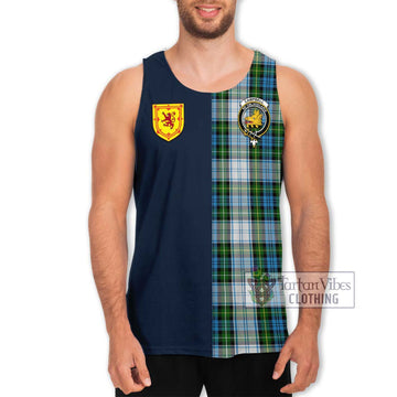 Campbell Dress Tartan Men's Tank Top with Scottish Lion Royal Arm Half Style