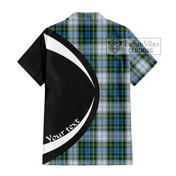 Campbell Dress Tartan Short Sleeve Button Up with Family Crest Circle Style