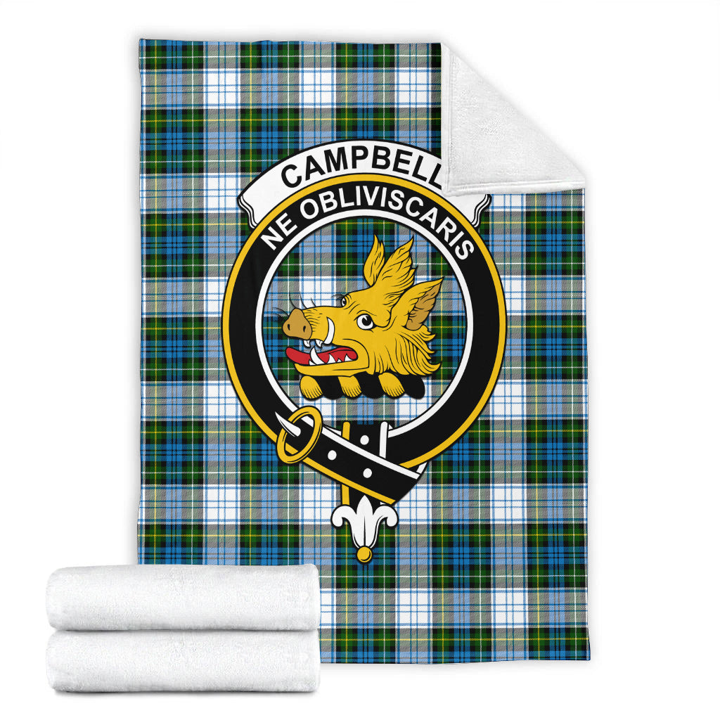 Campbell Dress Tartan Blanket with Family Crest - Tartan Vibes Clothing