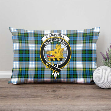 Campbell Dress Tartan Pillow Cover with Family Crest