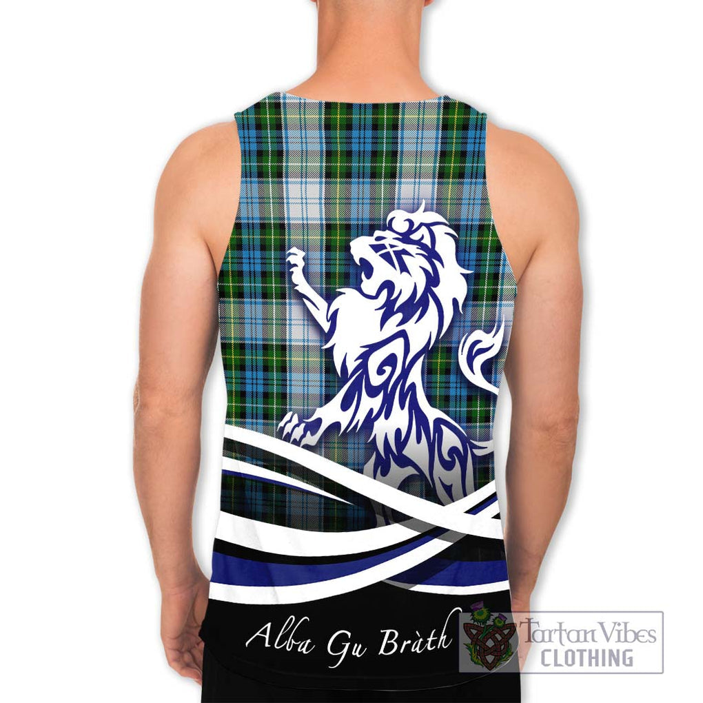 Campbell Dress Tartan Men's Tank Top with Alba Gu Brath Regal Lion Emblem - Tartanvibesclothing Shop