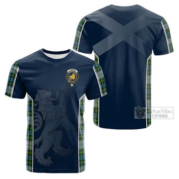 Campbell Dress Tartan Cotton T-shirt with Family Crest and Lion Rampant Vibes Sport Style