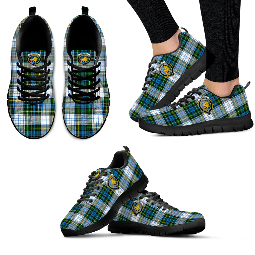 Campbell Dress Tartan Sneakers with Family Crest - Tartan Vibes Clothing