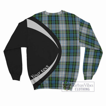 Campbell Dress Tartan Sweatshirt with Family Crest Circle Style