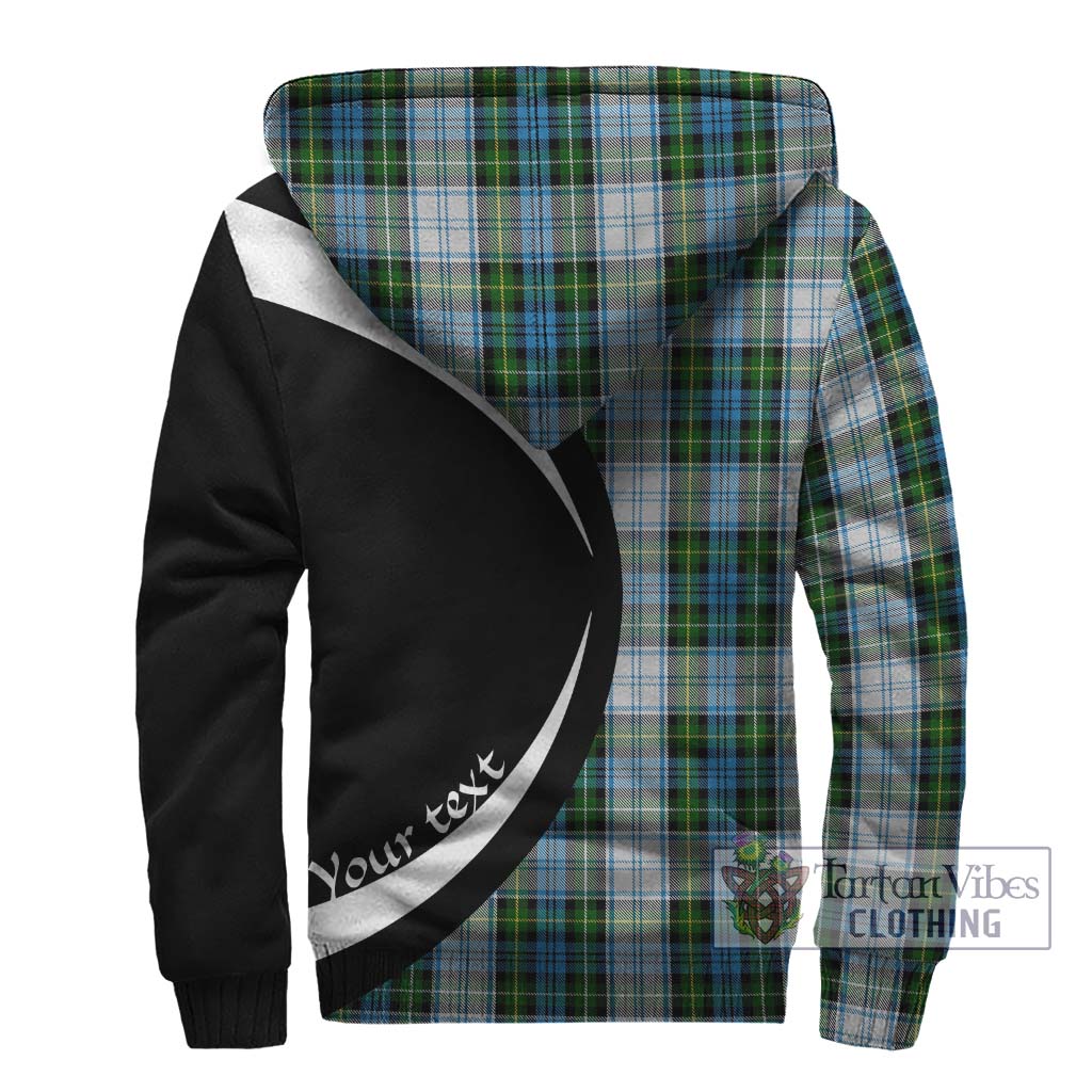 Campbell Dress Tartan Sherpa Hoodie with Family Crest Circle Style - Tartan Vibes Clothing