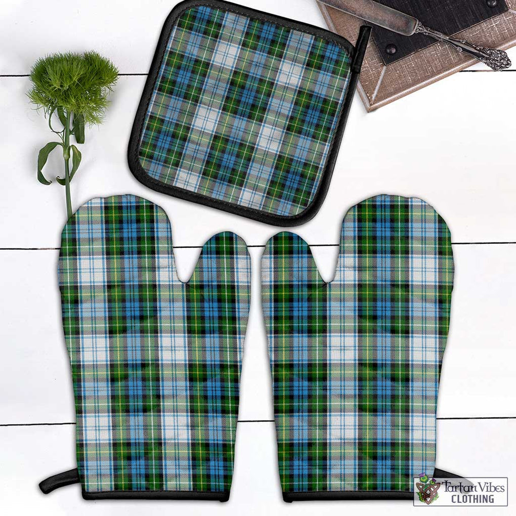 Campbell Dress Tartan Combo Oven Mitt & Pot-Holder Combo 1 Oven Mitt & 1 Pot-Holder Black - Tartan Vibes Clothing