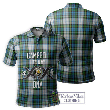 Campbell Dress Tartan Polo Shirt with Family Crest DNA In Me Style