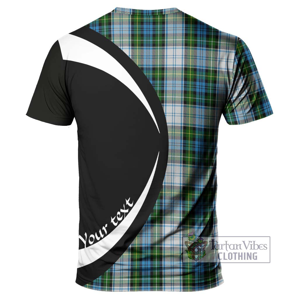 Tartan Vibes Clothing Campbell Dress Tartan T-Shirt with Family Crest Circle Style