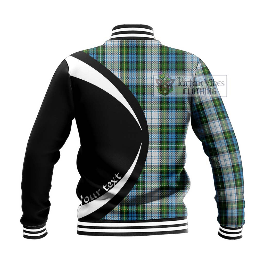 Campbell Dress Tartan Baseball Jacket with Family Crest Circle Style - Tartan Vibes Clothing