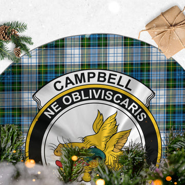 Campbell Dress Tartan Christmas Tree Skirt with Family Crest