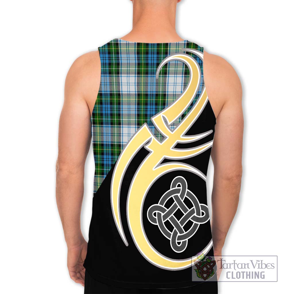 Campbell Dress Tartan Men's Tank Top with Family Crest and Celtic Symbol Style - Tartan Vibes Clothing