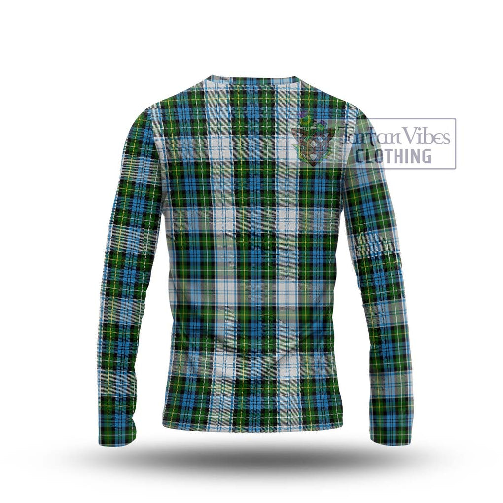 Campbell Dress Tartan Long Sleeve T-Shirt with Family Crest DNA In Me Style - Tartanvibesclothing Shop