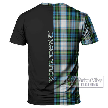 Campbell Dress Tartan T-Shirt with Family Crest and Half Of Me Style