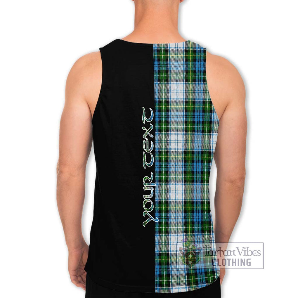 Campbell Dress Tartan Men's Tank Top with Family Crest and Half Of Me Style - Tartanvibesclothing Shop