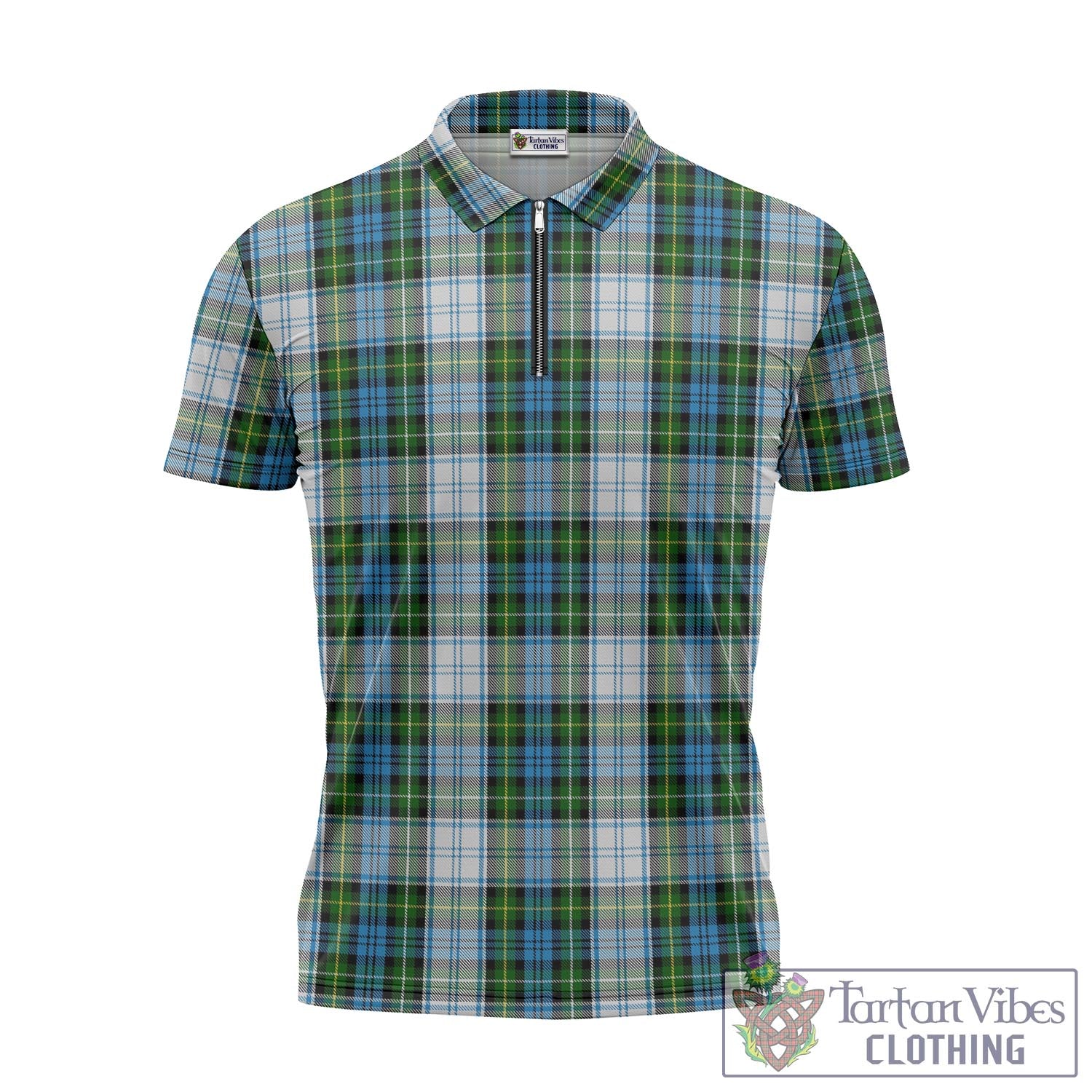 Tartan Vibes Clothing Campbell Dress Tartan Zipper Polo Shirt