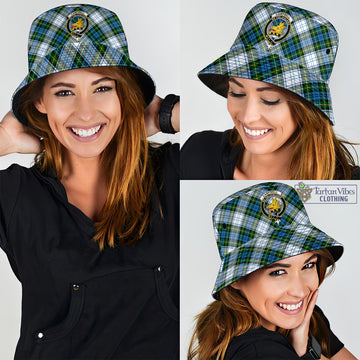 Campbell Dress Tartan Bucket Hat with Family Crest
