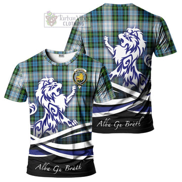 Campbell Dress Tartan Cotton T-shirt with Alba Gu Brath Regal Lion Emblem