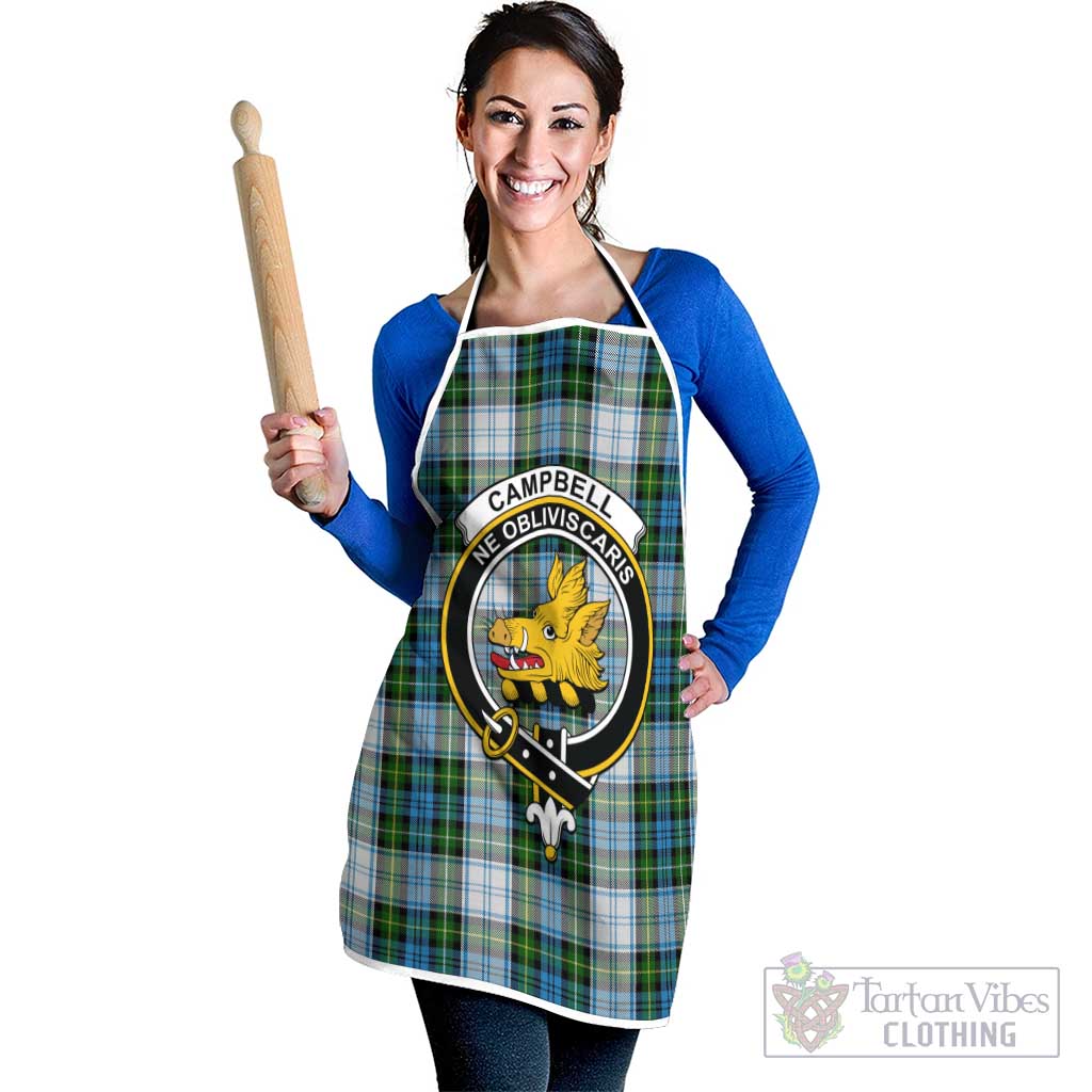 Tartan Vibes Clothing Campbell Dress Tartan Apron with Family Crest