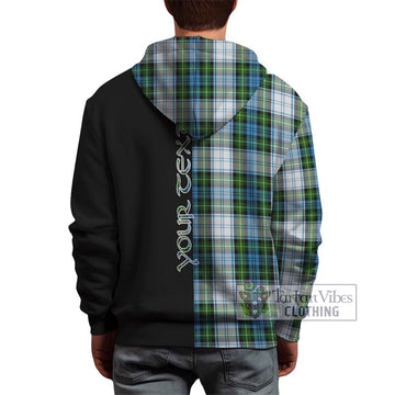 Campbell Dress Tartan Hoodie with Family Crest and Half Of Me Style